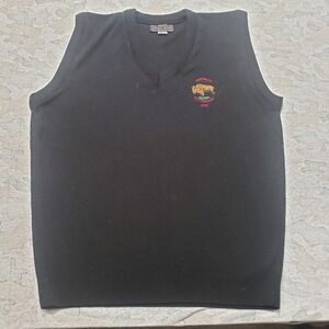 Vintage Andrew Rohan Sweater‎ Vest Mens 3XL Black Branded Made In USA